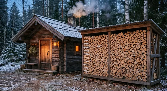 Укладка дров в Саранске, улица Дубовая, 14